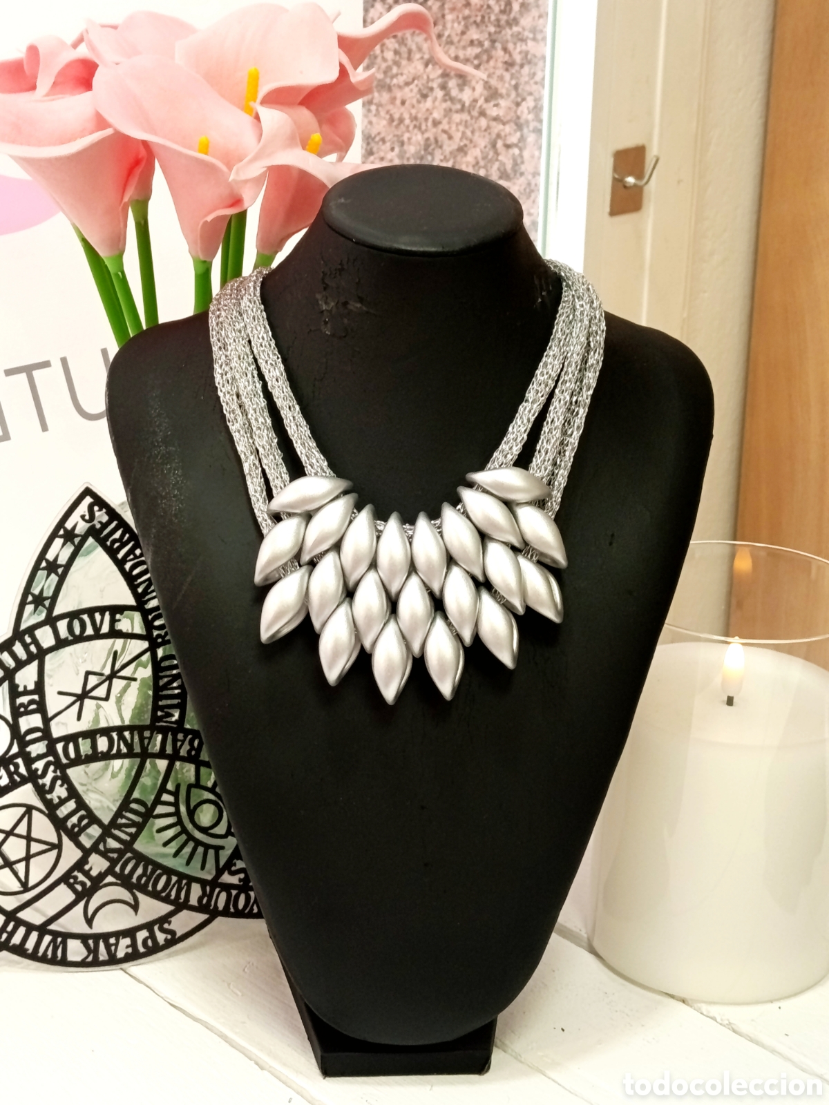 Joyeria: Collar color plata satinada, nuevo - Foto 1