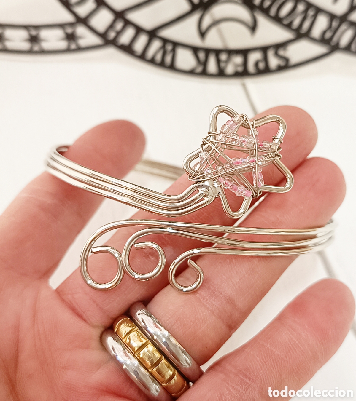 Joyeria: Brazalete para brazo color plata con estrella, a&ntilde;os 90's, nuevo