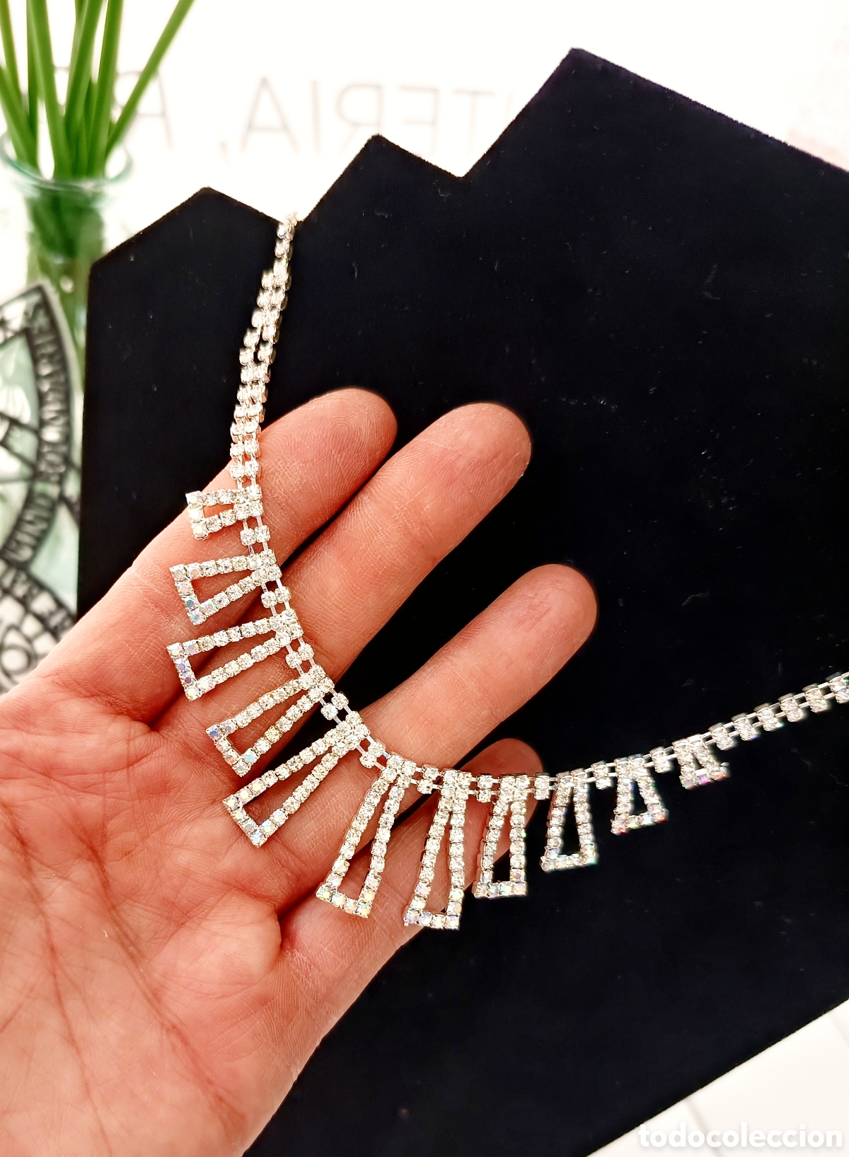 Joyeria: Collar corto con cristal, a&ntilde;o 2000, nuevo - Foto 3