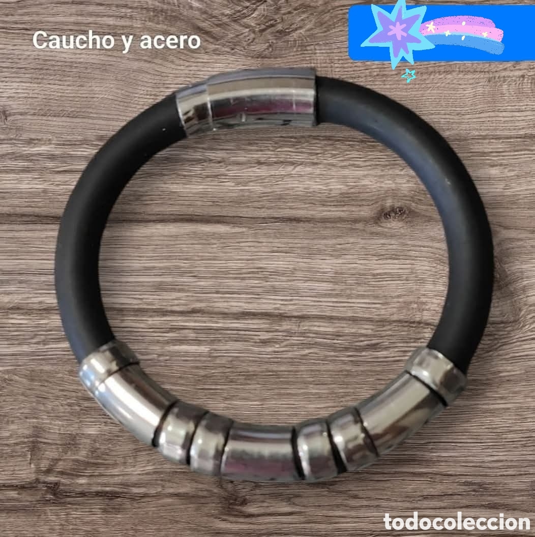 Joyeria: :::: EN12 - PULSERA CHICO CAUCHO Y ACERO