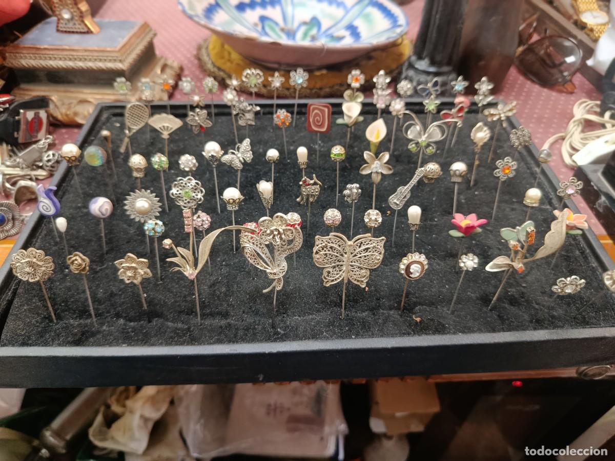 Joyeria: Lote de 86 alfileres antiguos