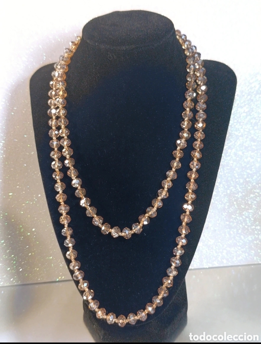 Joyeria: Collar 53 cms acrilicos color Camel