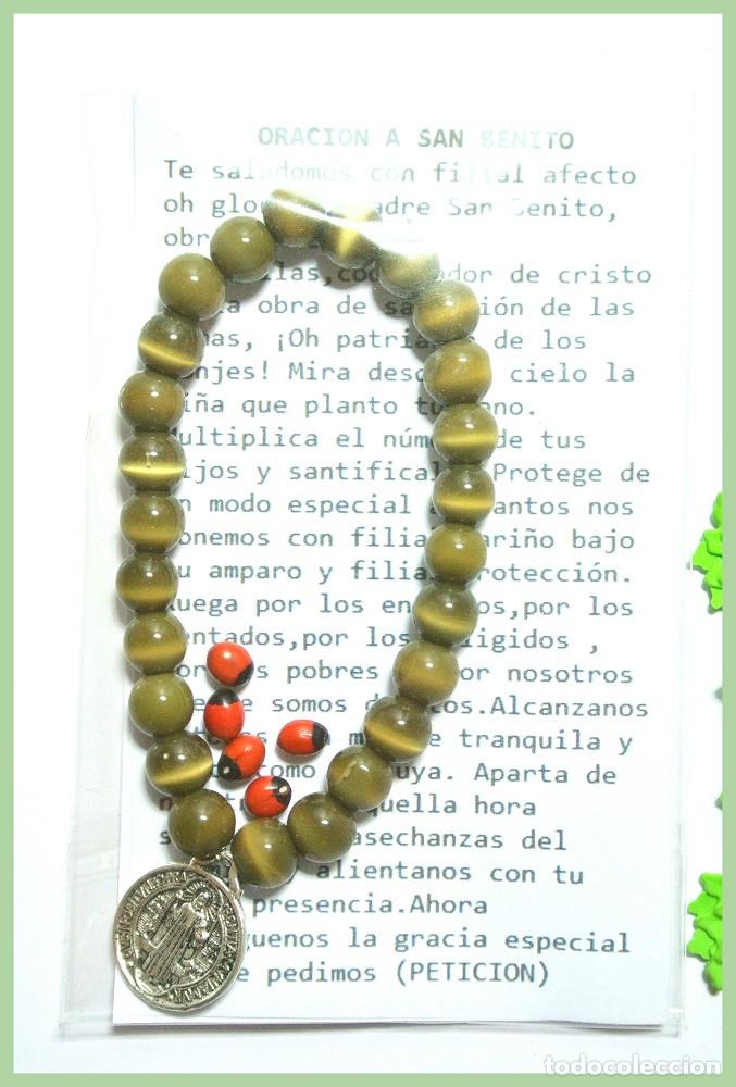 Joyeria: Pulsera de protecci&oacute;n de San Benito, preparada energ&eacute;ticamente con Palo Santo y Huayruro, Nueva