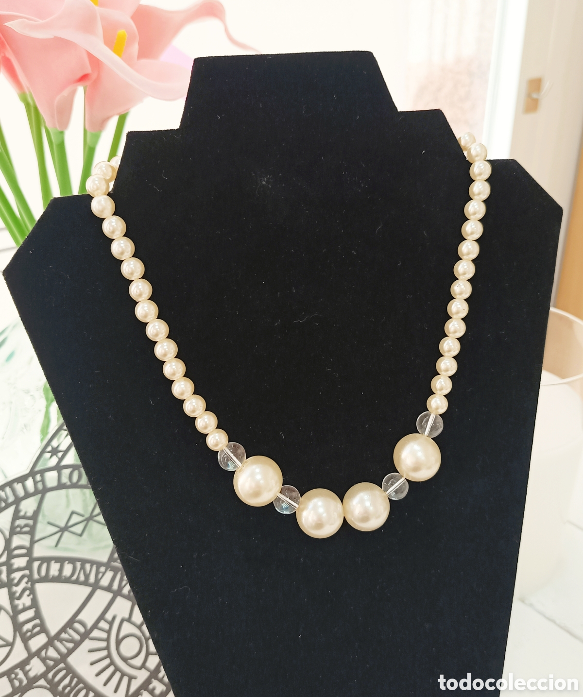 Joyeria: Collar corto perlas, a&ntilde;o 2000, nuevo - Foto 2