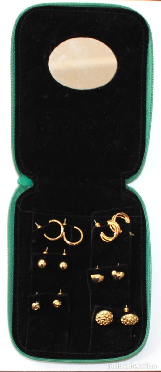 Schmuck: CONJUNTO DE 6 PENDIENTES BA&Ntilde;ADOS EN ORO DE LA PRESTIGIOSA MARCA ITALIANA GINO VERDI