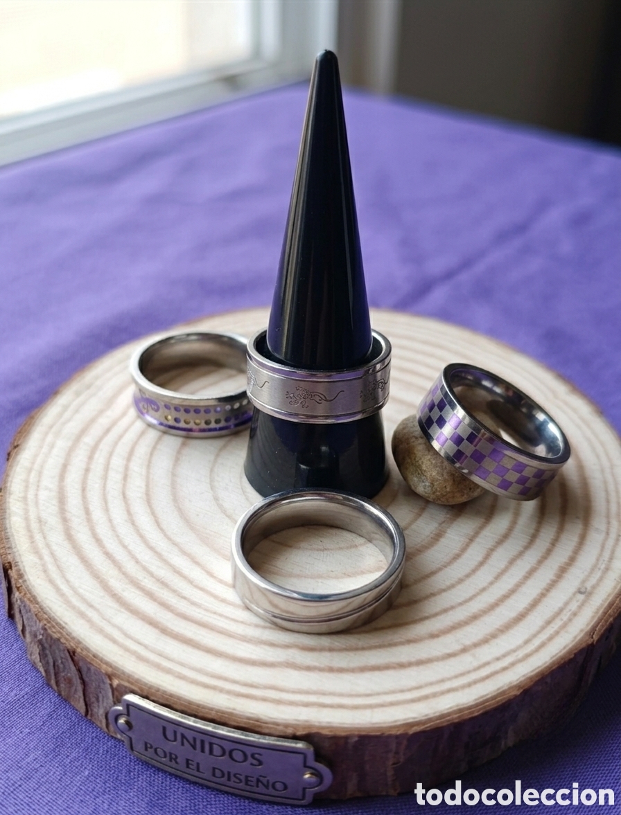 Joyeria: Anillos acero plateado Talla 12 Diversos dise&ntilde;os