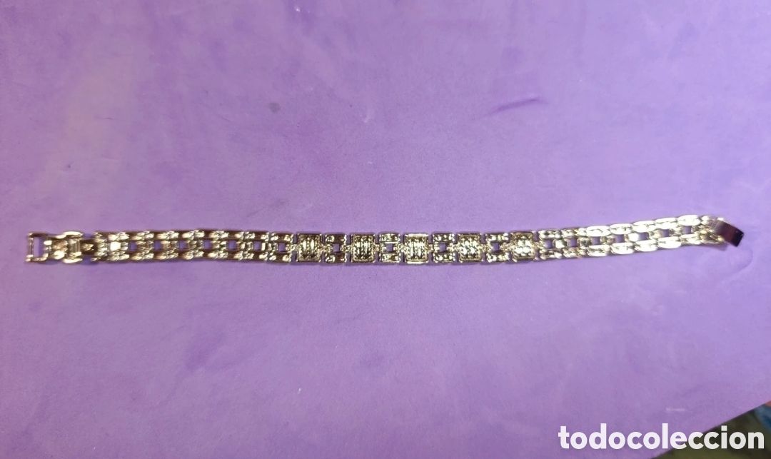 Joyeria: Pulsera oro blanco laminado y circonitas - Foto 5