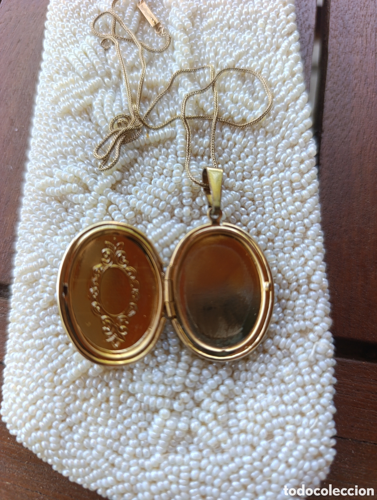 Joyeria: Colgante guardapelo dorado - Foto 2