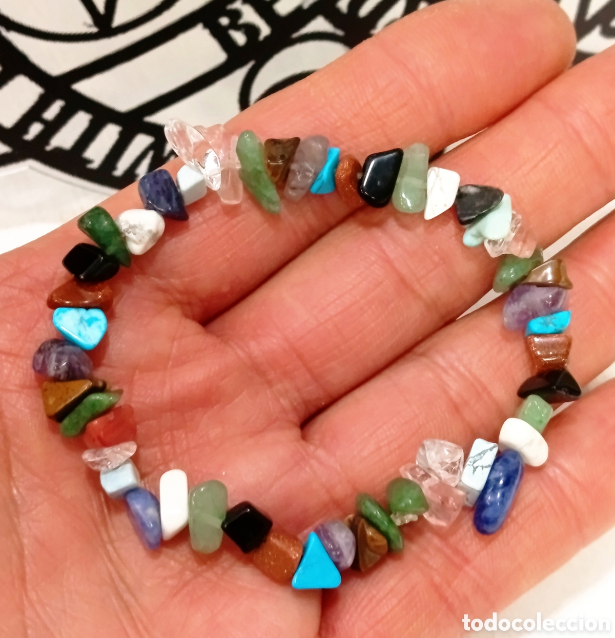 Joyeria: Pulsera de protecci&oacute;n piedras semipreciosas preparada energ&eacute;ticamente con palo santo