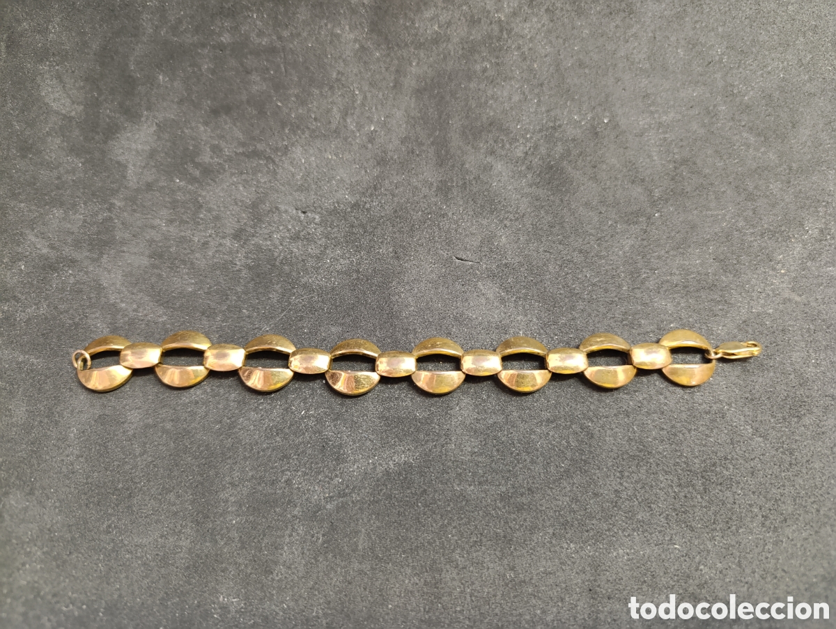 Joyeria: PULSERA DE METAL DORADO DE ESLABONES GRANDES.