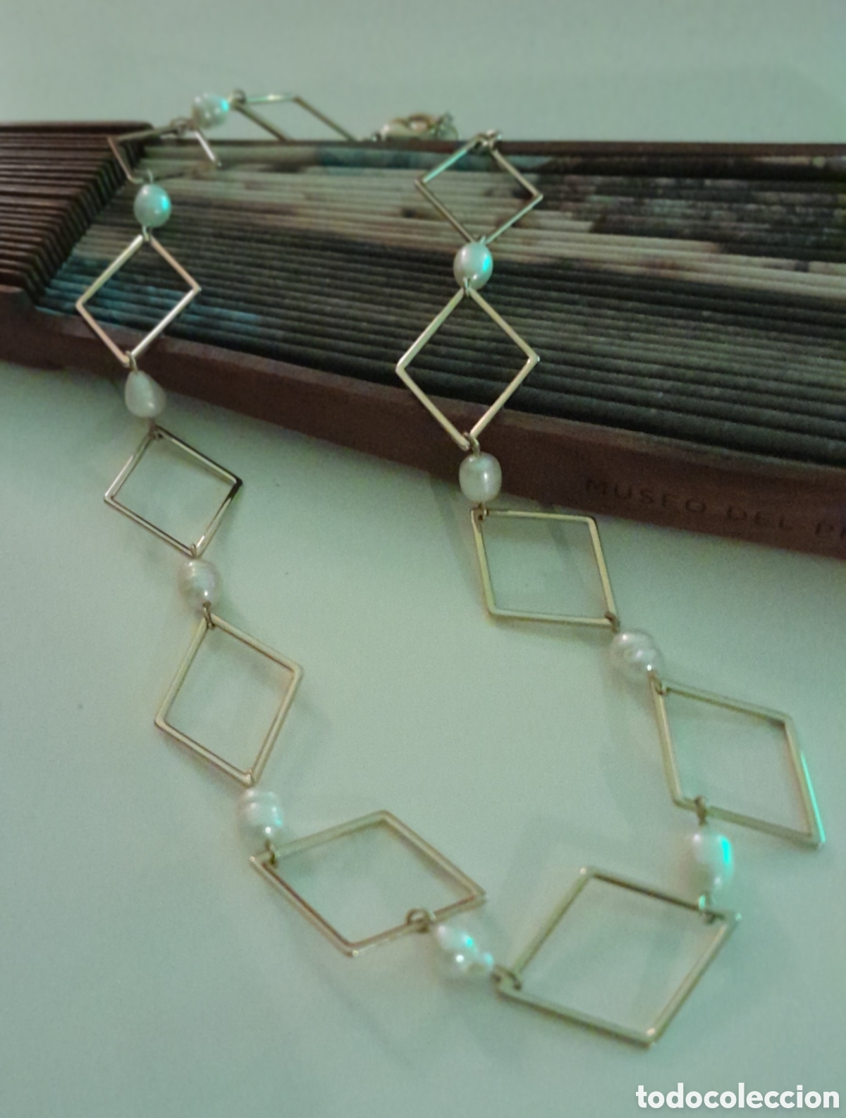 Joyeria: GARGANTILLA CON PERLAS DE RIO CHAPADA EN ORO - Foto 4