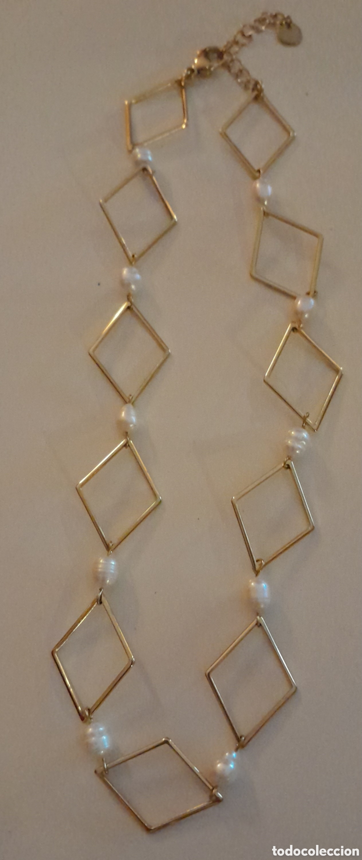 Joyeria: GARGANTILLA CON PERLAS DE RIO CHAPADA EN ORO - Foto 5