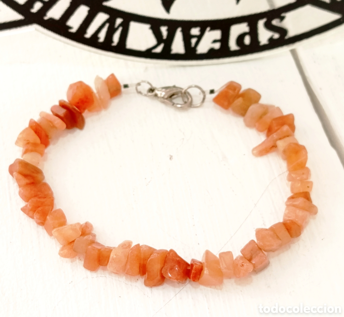 Joyeria: Pulsera de protecci&oacute;n de piedra carneola preparada energ&eacute;ticamente con palo santo, nueva