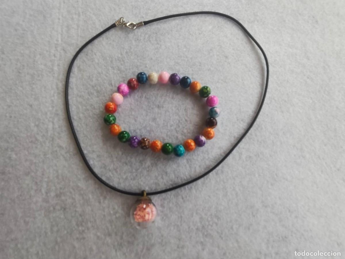 Joyeria: Conjunto Artesanal Hecho a Mano &ndash; Collar y Pulsera con Cuentas de Colores