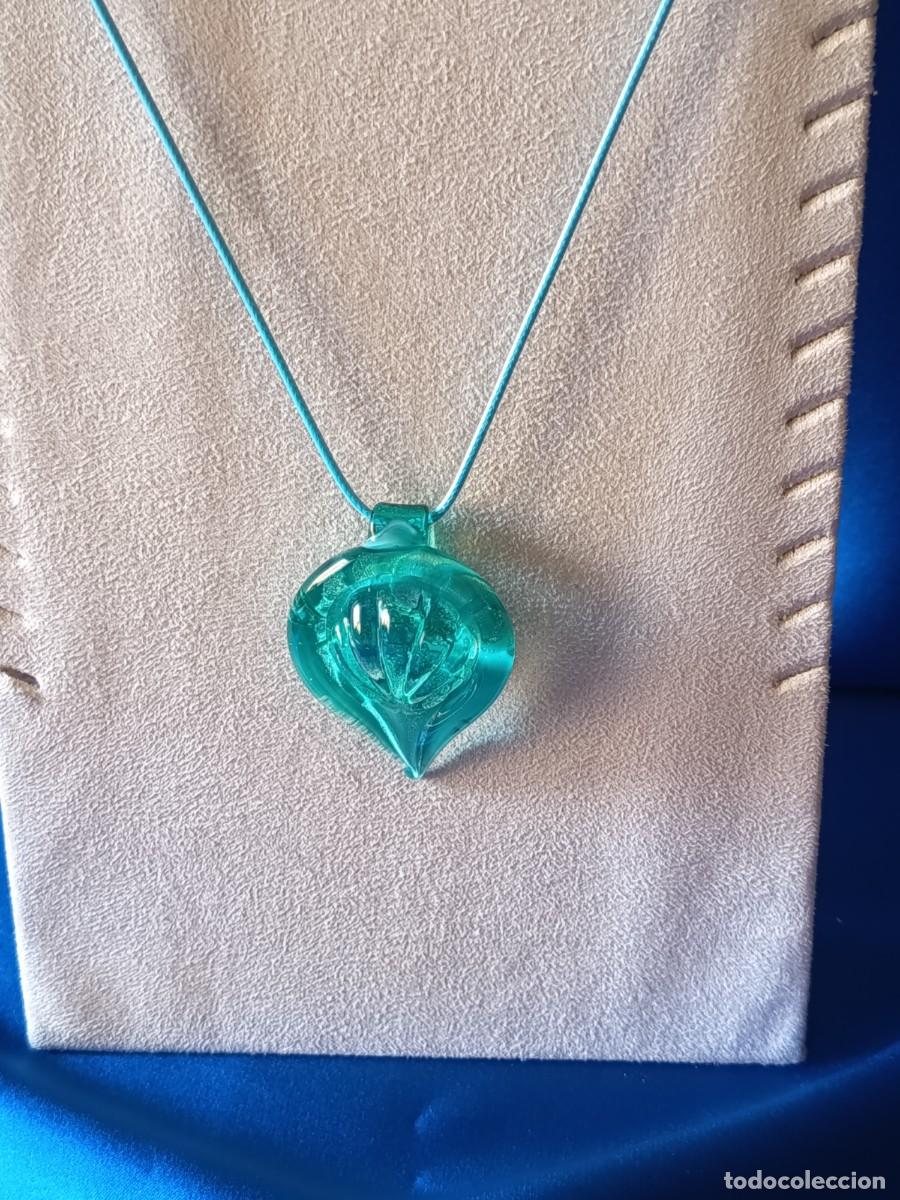 Joalharia: DIJE EN FORMA DE GOTA EN CRISTAL DE MURANO CELESTE CLARO