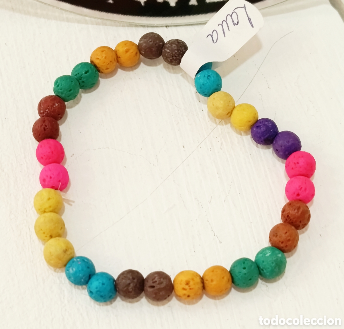 Joaillerie: Pulsera de protecci&oacute;n de lava volc&aacute;nica preparada energ&eacute;ticamente con palo santo, nueva