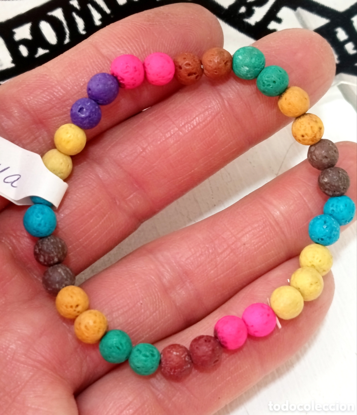 Joyeria: Pulsera de protecci&oacute;n de lava volc&aacute;nica preparada energ&eacute;ticamente con palo santo, nueva