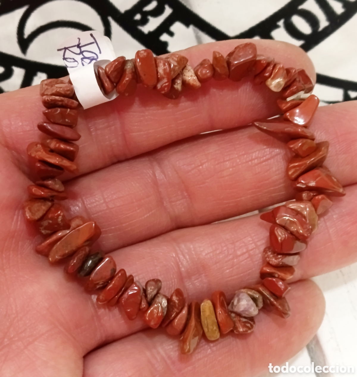 Joyeria: Pulsera de protecci&oacute;n de jaspe rojo preparado energ&eacute;ticamente con palo santo