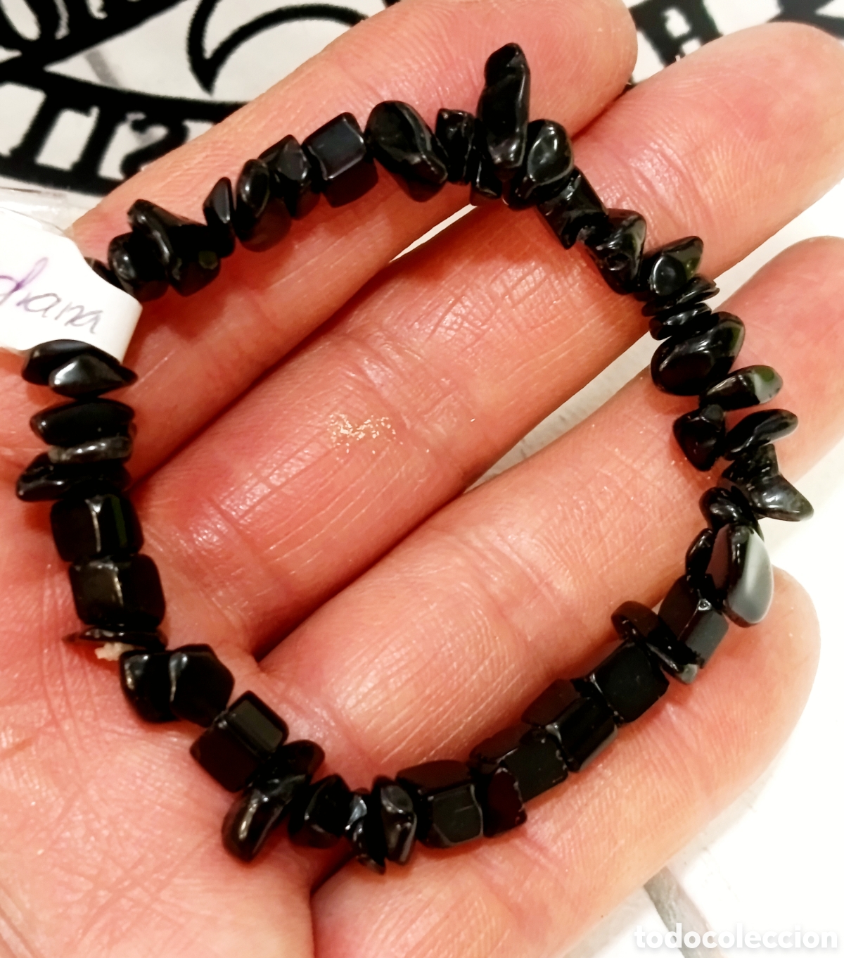 Joyeria: Pulsera de protecci&oacute;n de obsidiana preparada energ&eacute;ticamente con palo santo, nueva