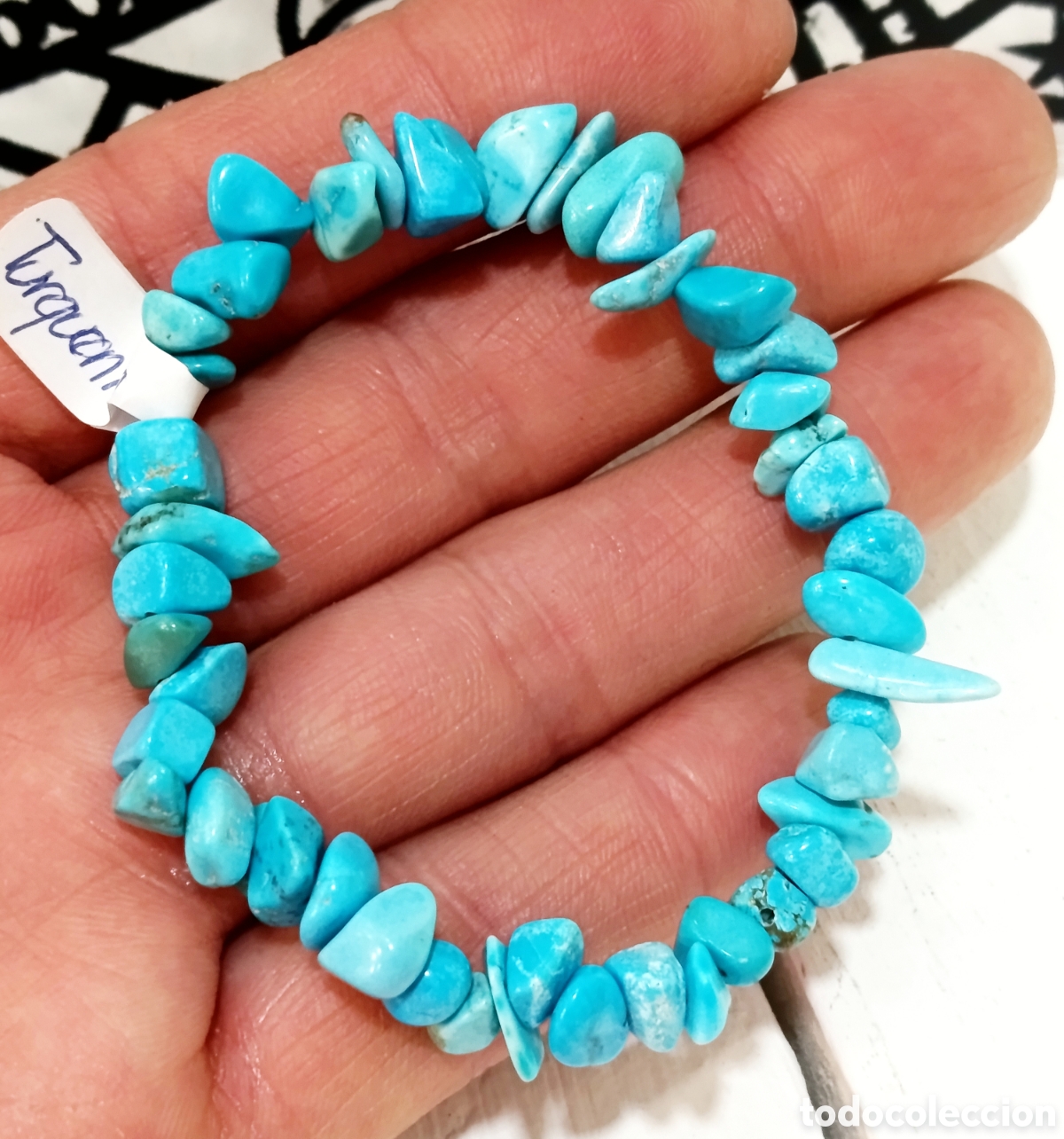 Joyeria: Pulsera de protecci&oacute;n de turquenita preparada energ&eacute;ticamente con palo santo, nueva
