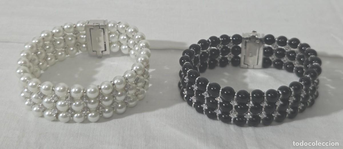 Joyeria: Pareja de pulseras en metal plateado - Foto 1