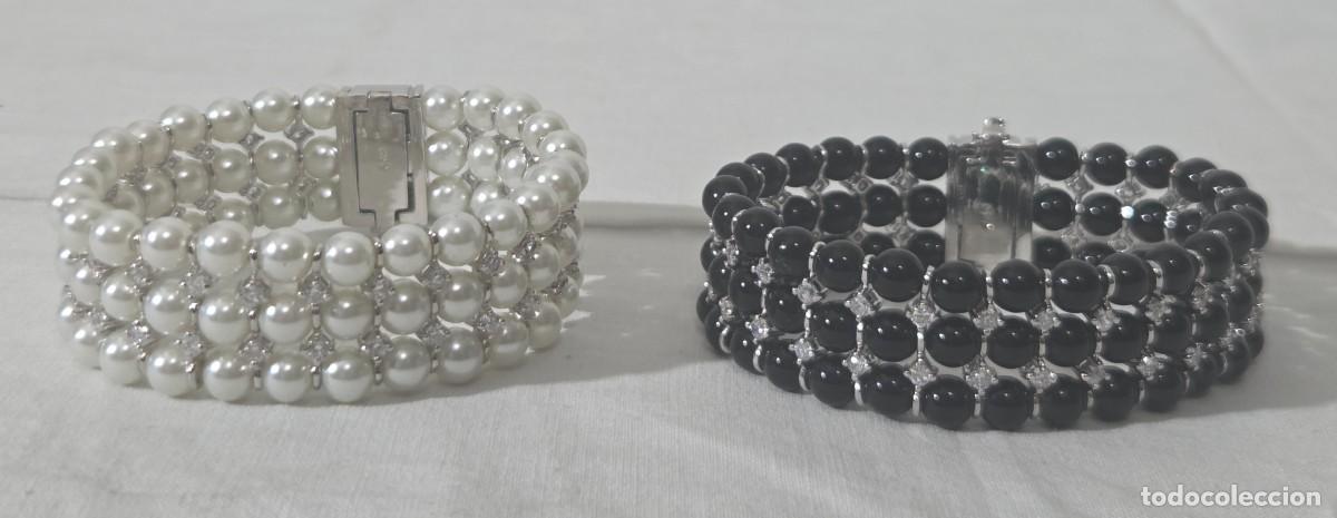 Joyeria: Pareja de pulseras en metal plateado - Foto 2