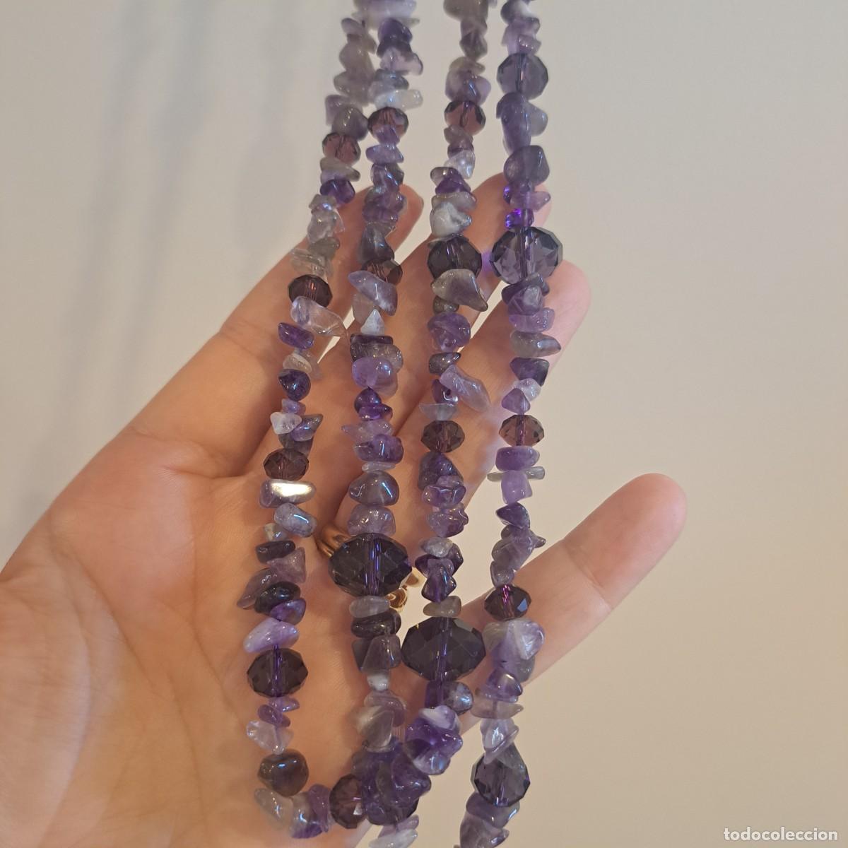 Joyeria: Collar vintage piedras color violeta