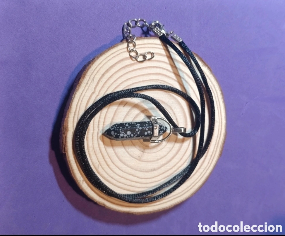 Joyeria: Collar obsidiana nevada 58 cms - Foto 1
