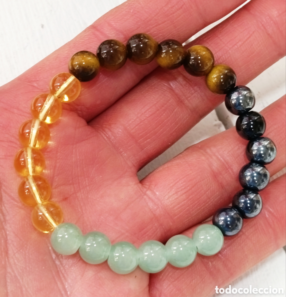 Joyeria: Pulsera de protecci&oacute;n de la abundancia preparada energ&eacute;ticamente con palo santo, nueva