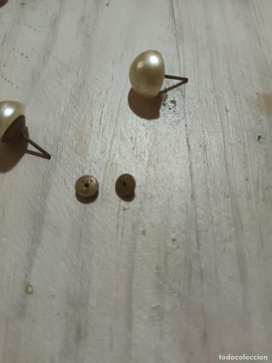 Joyeria: Pendientes vintage de presi&oacute;n con perla de imitaci&oacute;n | Bisuter&iacute;a cl&aacute;sica mediados s. XX