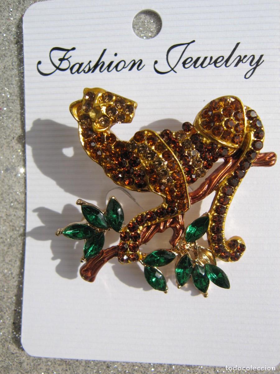 Joyeria: Betsey Johnson Broche / pin leopardo sobre tronco dorado