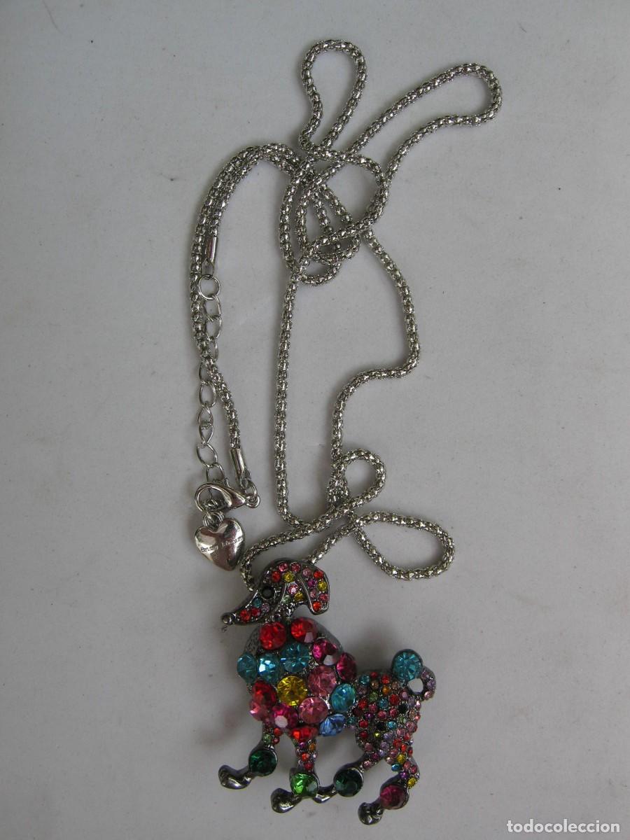 Joyeria: Betsey Johnson Broche Colgante Collar / Pin perro cristal Imitacion Diamantes