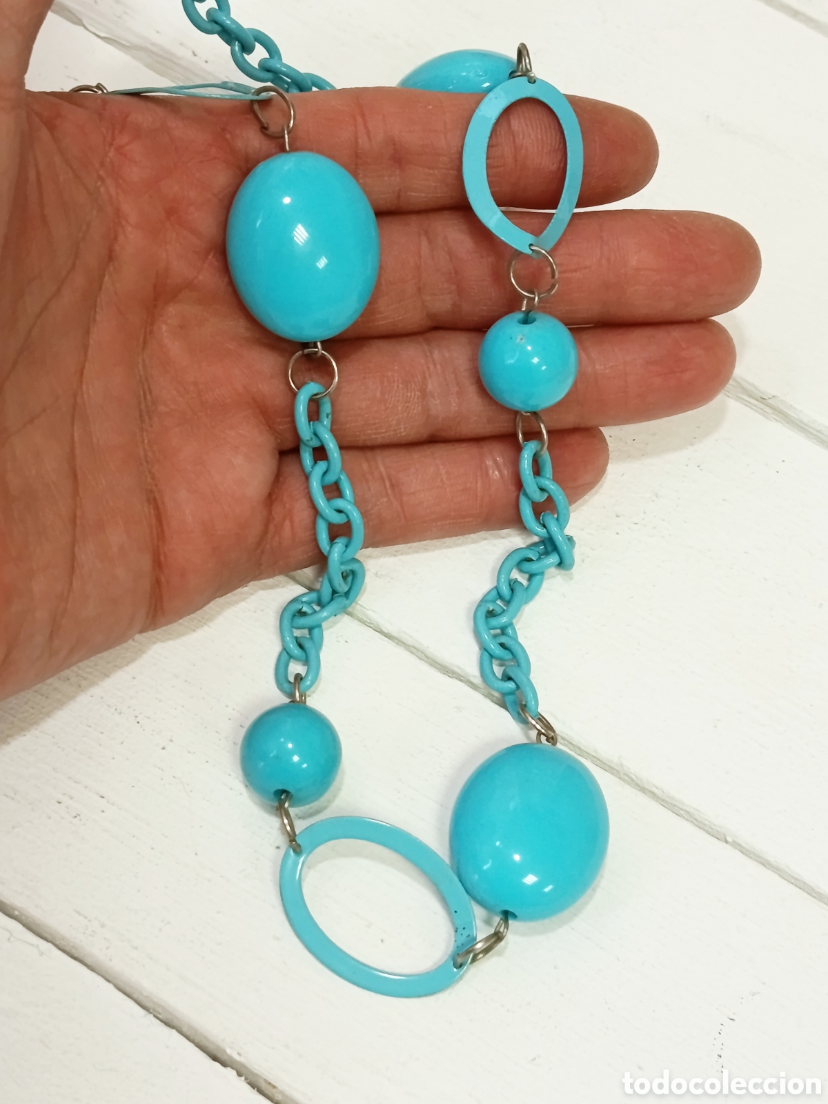 Joyeria: Collar largo color azul, a&ntilde;o 2000, nuevo - Foto 4