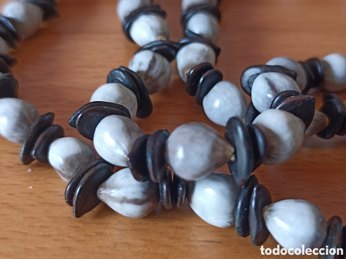 Joyeria: Collar de semillas gris y negro - Foto 3