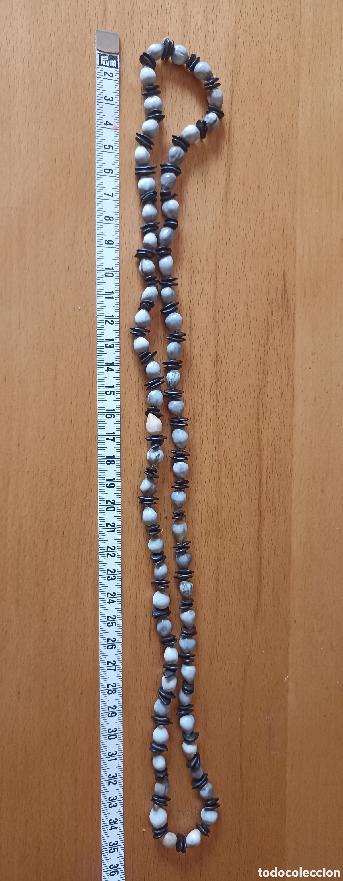 Joyeria: Collar de semillas gris y negro - Foto 4