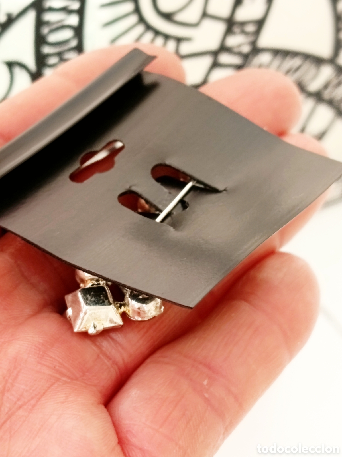 Joyeria: Broche con strass, a&ntilde;os 80s, nuevo - Foto 2