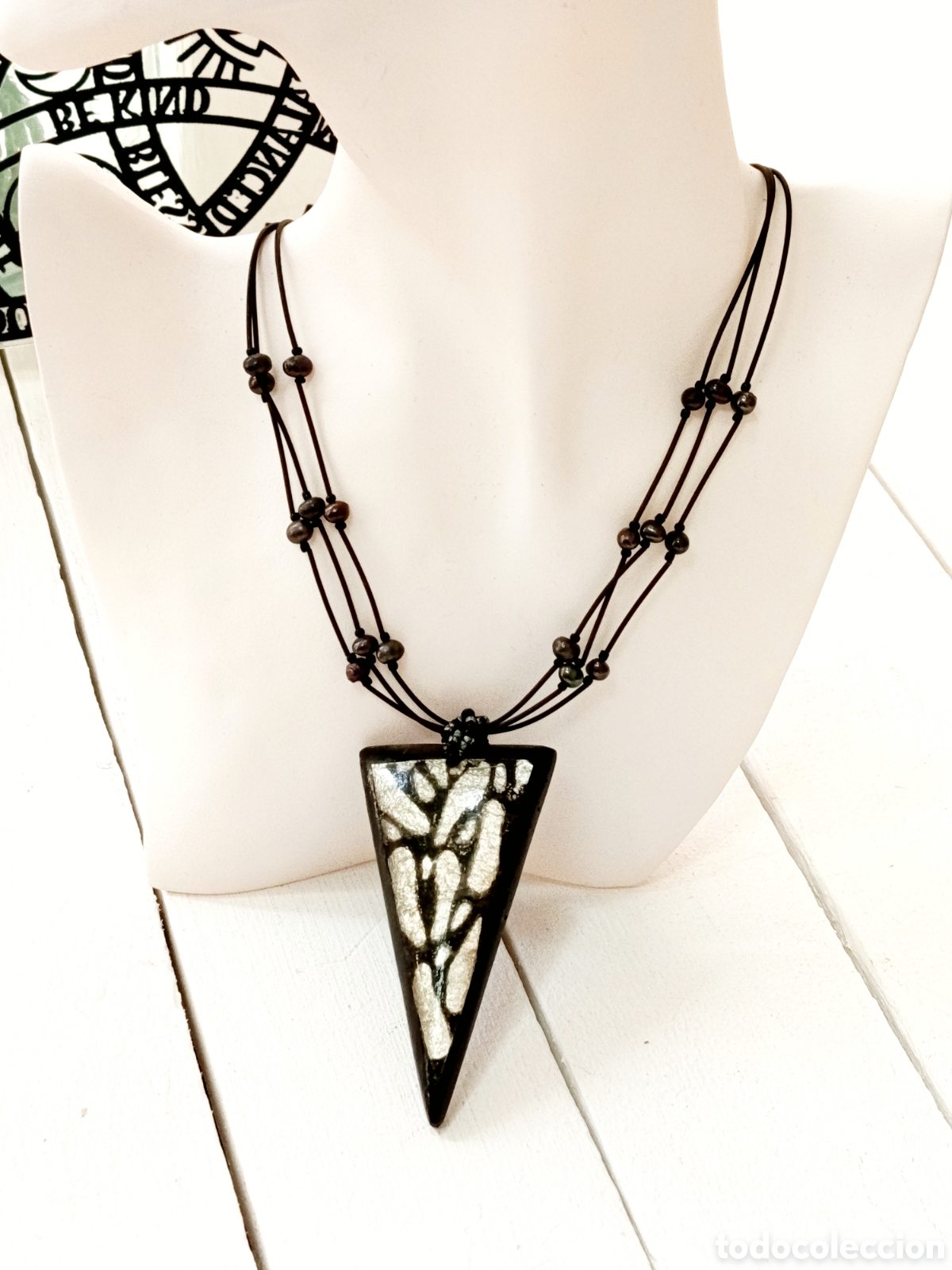Joyeria: Collar Bohemio con perlas naturales, a&ntilde;os 90's, nuevo