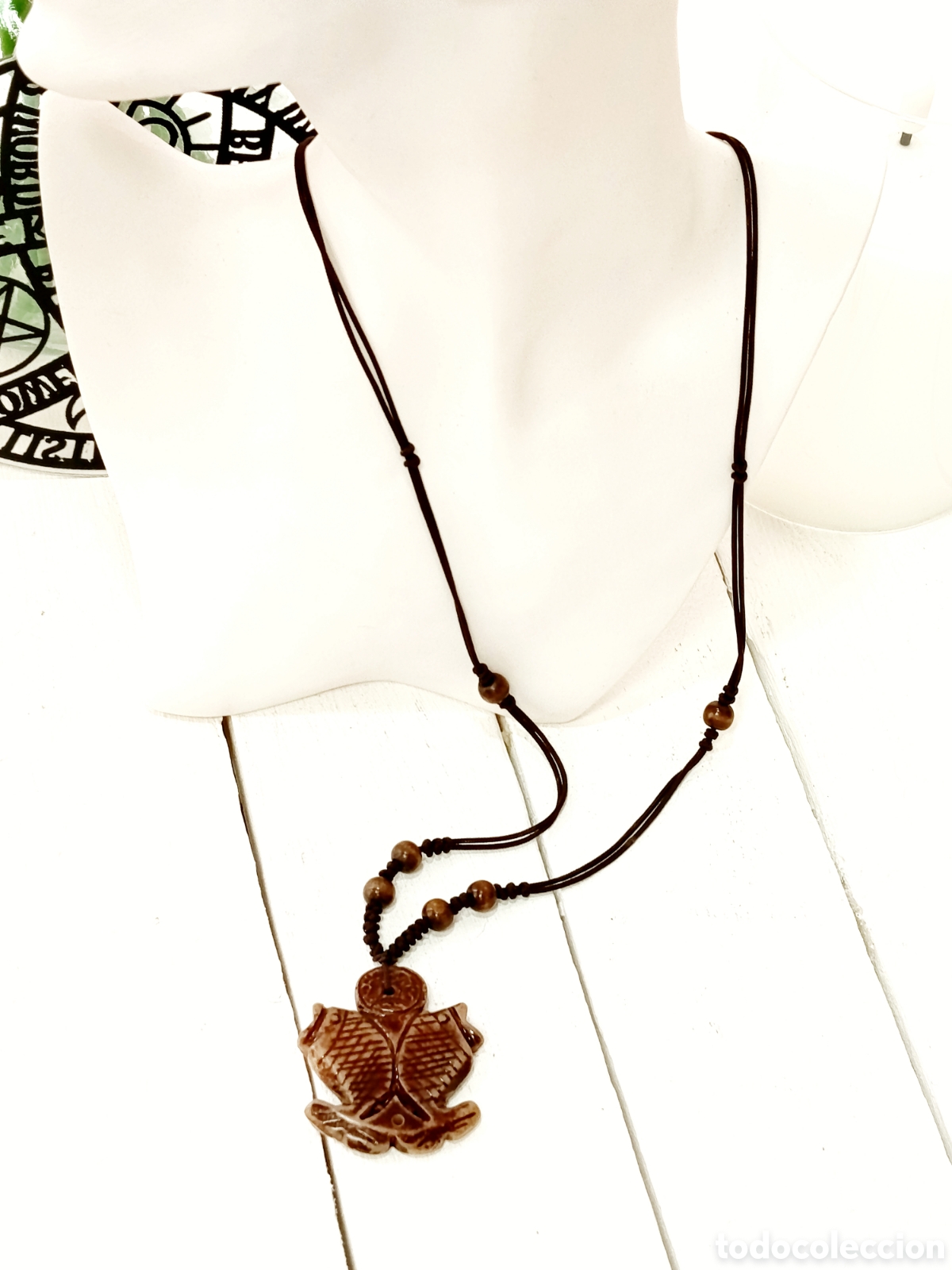 Joyeria: Colgante de la fortuna y prosperidad, antial&eacute;rgico, largo regulable, a&ntilde;os 80's, nuevo