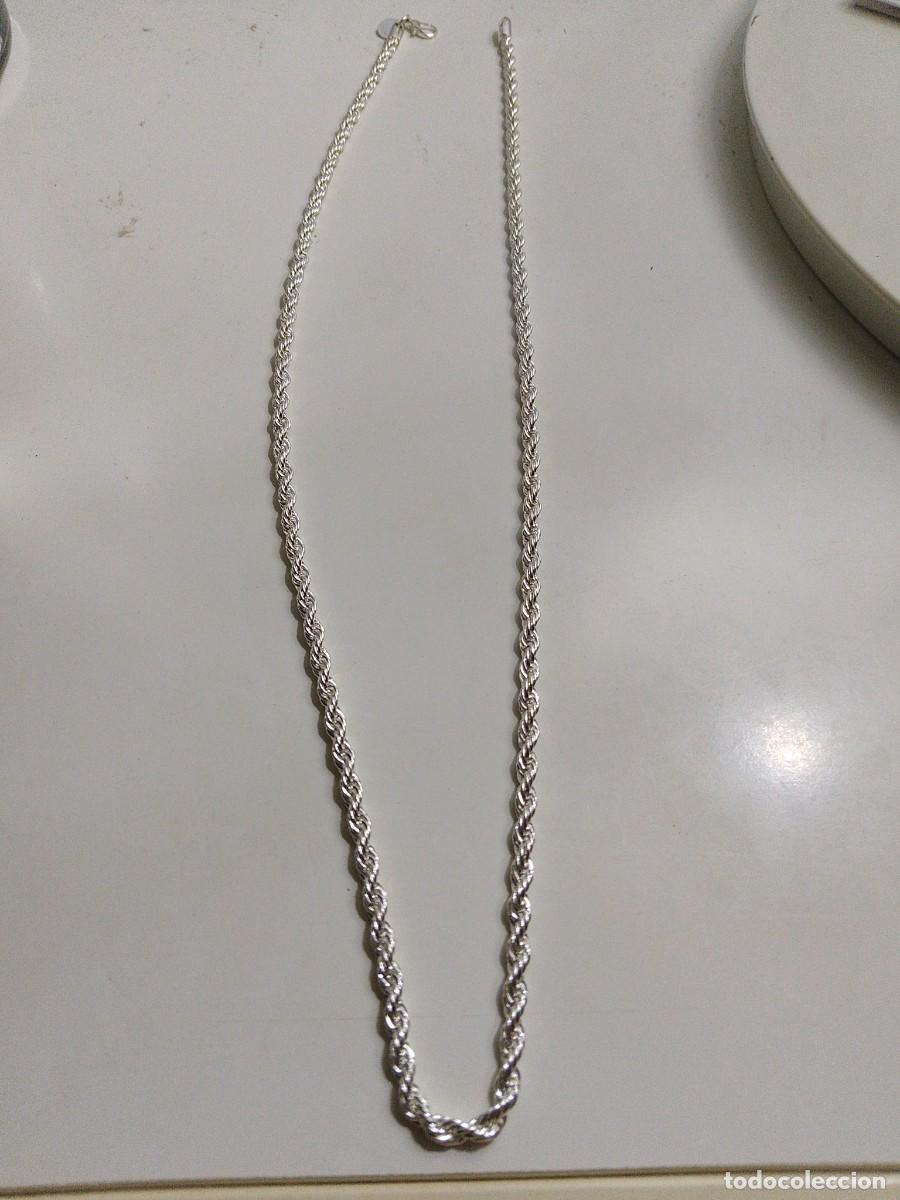 Joyeria: Cordon trenzado acabado plateado
