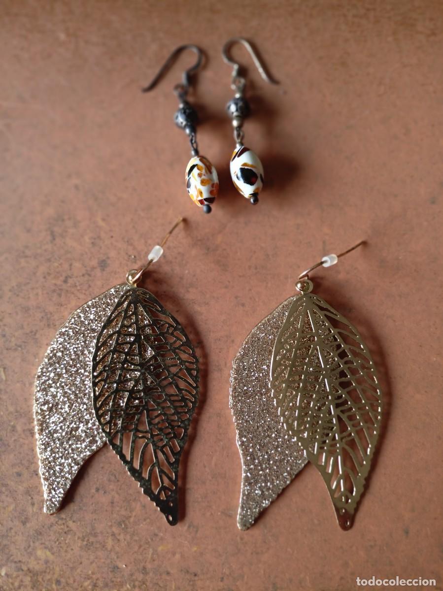 Joyeria: Lote 2 pares de pendientes bisuteria