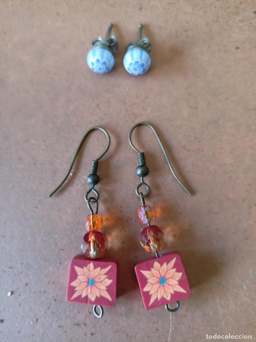 Joyeria: Lote 2 pares de pendientes bisuteria