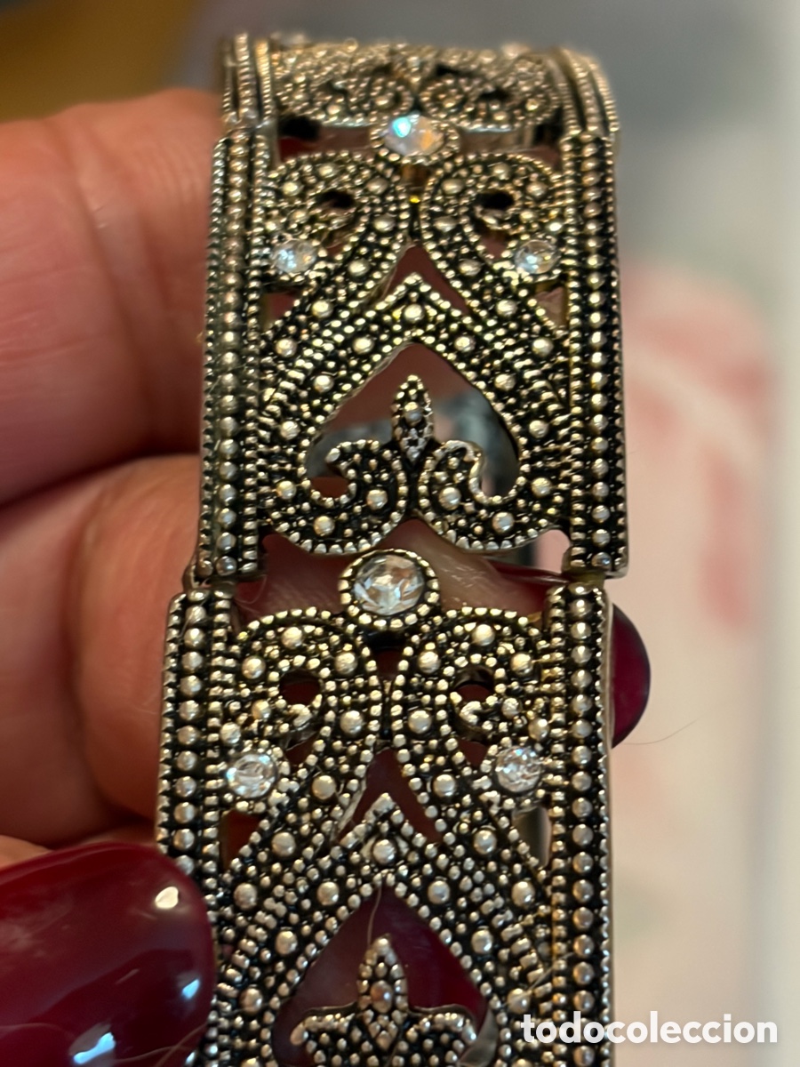 Joyeria: Pulsera el&aacute;stica metal plateado