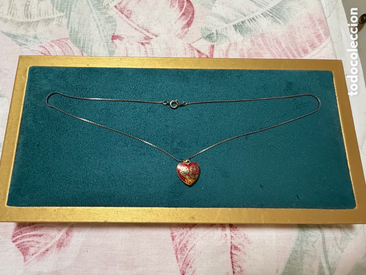 Joyeria: Colgante de coraz&oacute;n con cadena plateada - Foto 2