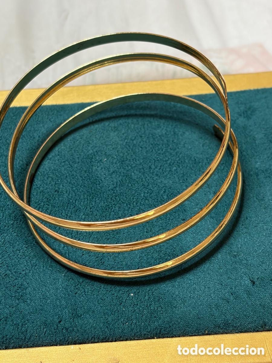 Joyeria: Pulsera r&iacute;gida dorada de metal dorado - Foto 3
