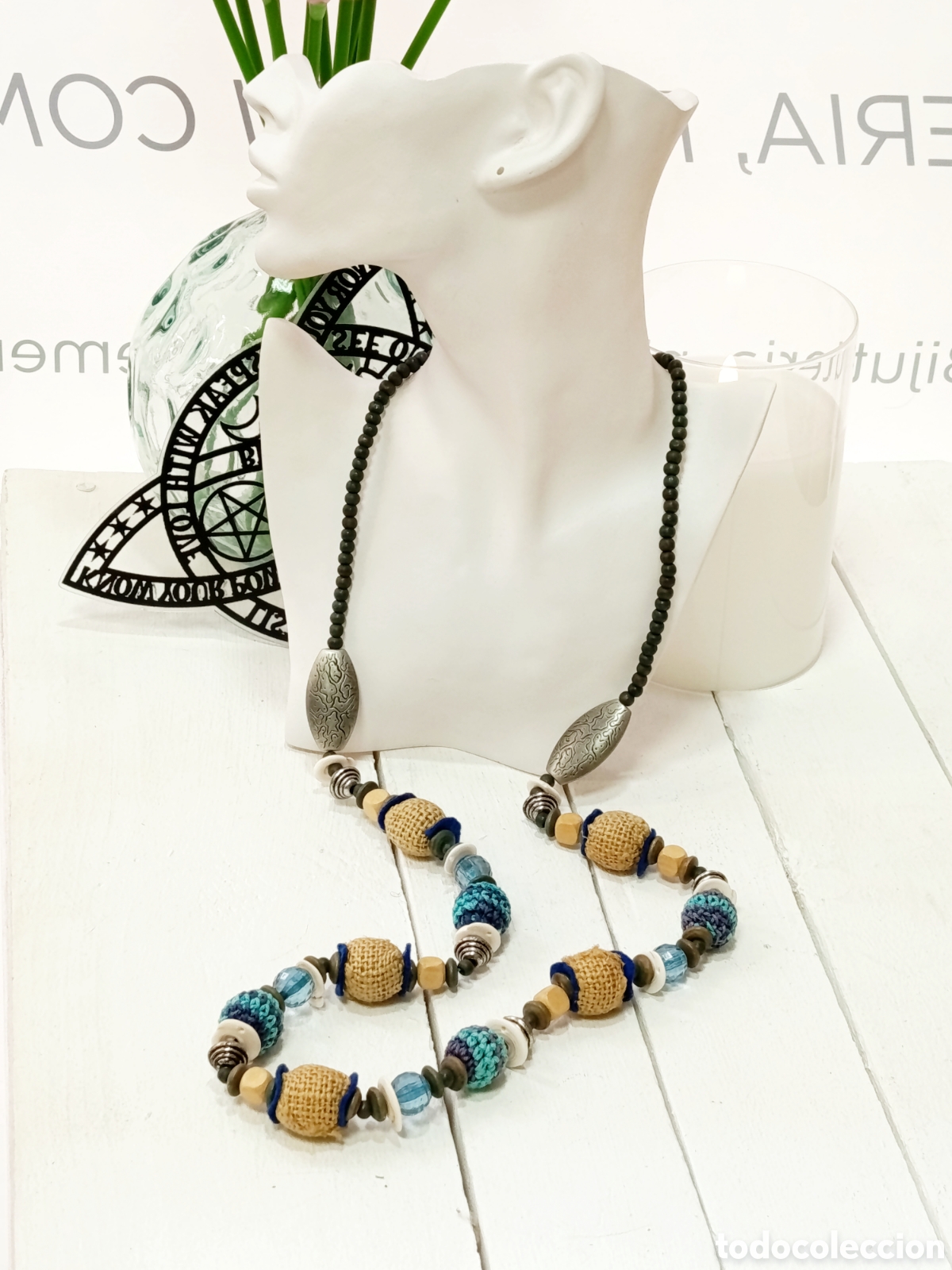 Joyeria: Collar largo Bohemio color combinado, a&ntilde;o 2000, nuevo - Foto 1