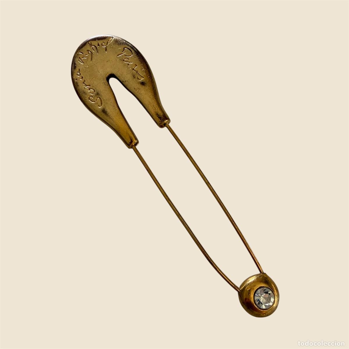 Joyeria: Broche imperdible Sonia Rykiel Paris vintage firmado, cristal, Francia a&ntilde;os 80-90