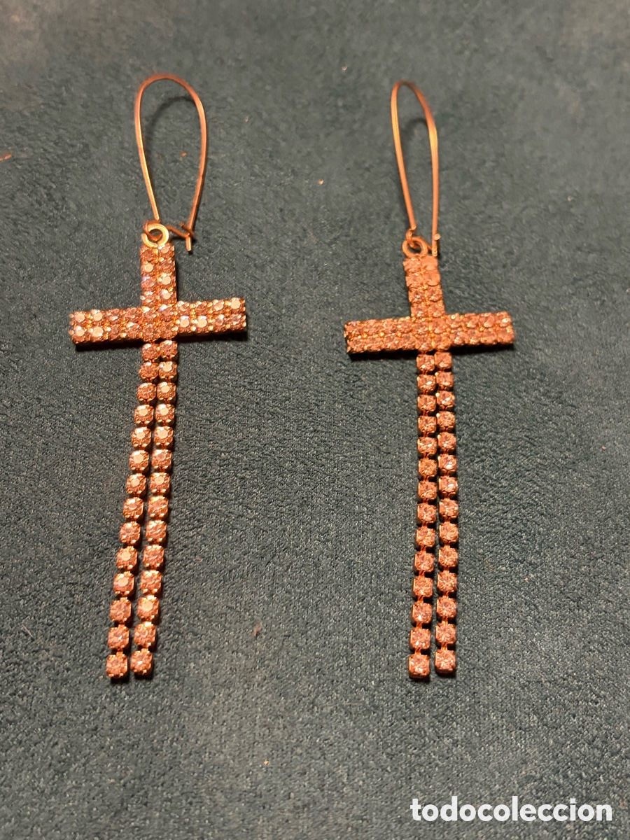 Joyeria: Pendientes Cruz strass