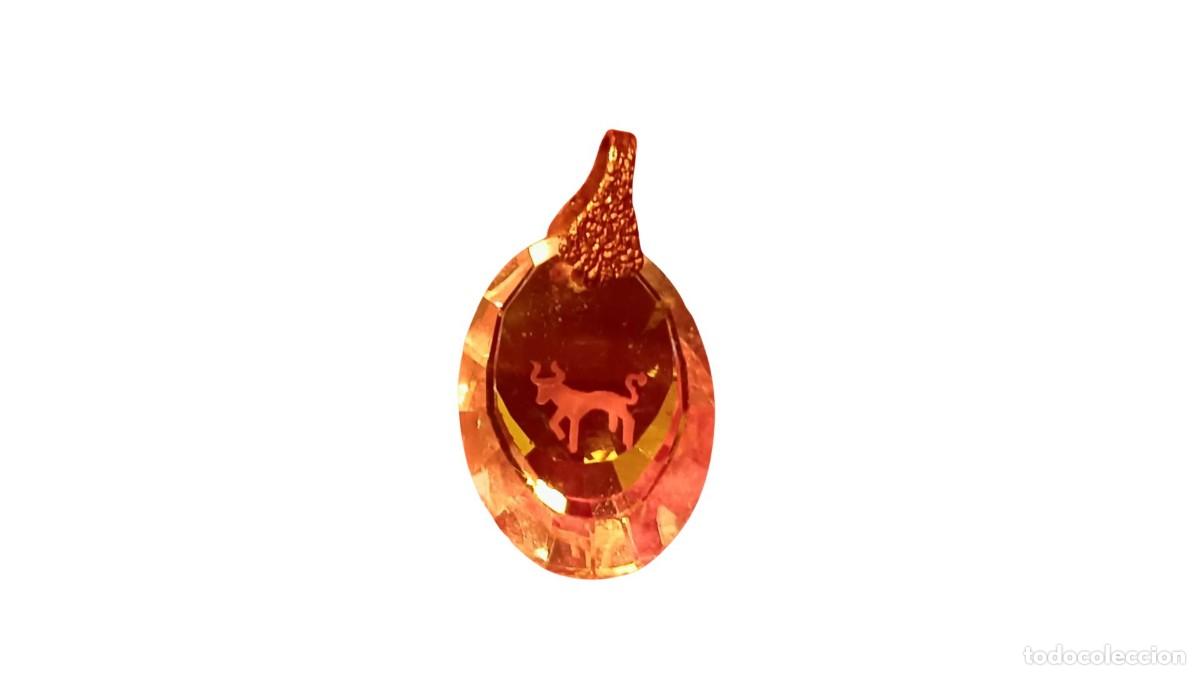 Schmuck: Colgante Vintage Medalla Transparente del Zodiaco &ndash; Tauro