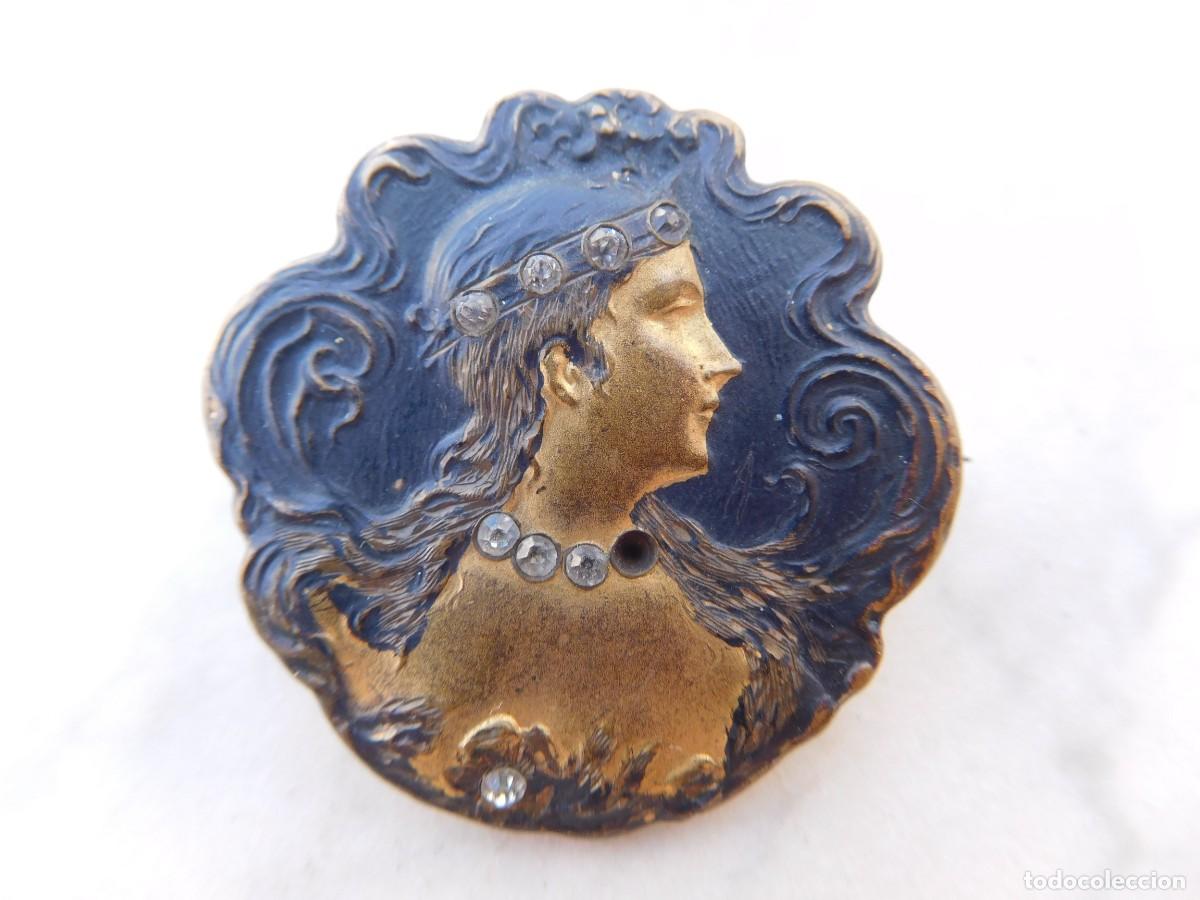 Joyeria: Broche modernista busto de mujer art nouveau