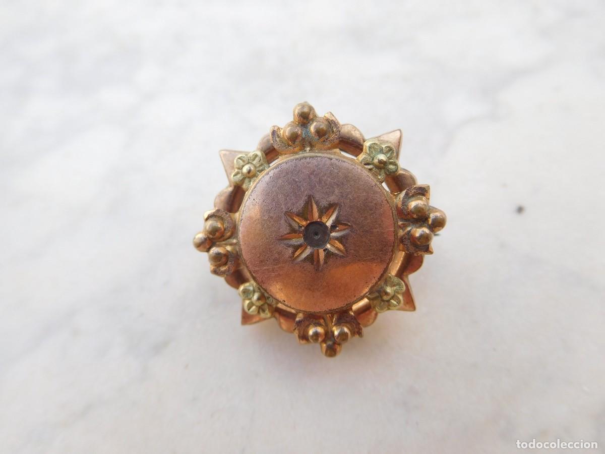 Joyeria: Broche antiguo chapado en oro - Foto 2